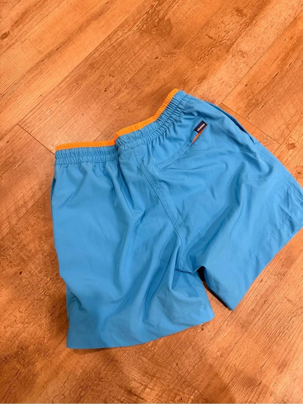 Chubbies Men’s XS 5.5” Swim Trunks Blue Orange Lined Drawstring Shorts